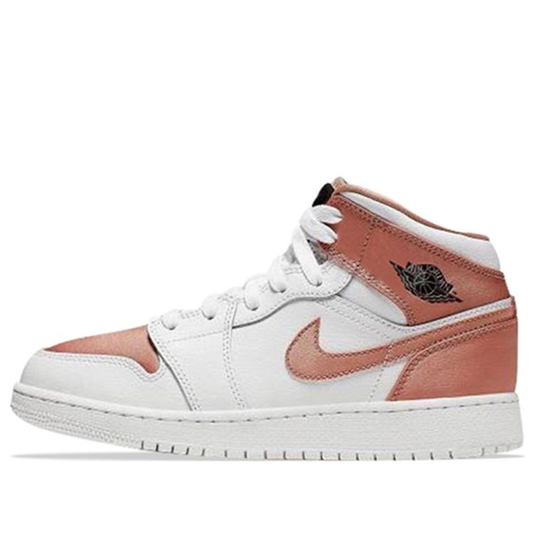 (GS) Air Jordan 1 Mid 'White Rose Gold' 555112-190