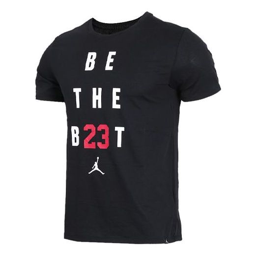 Air Jordan Alphabet Printing Casual Short Sleeve Black 895150-010