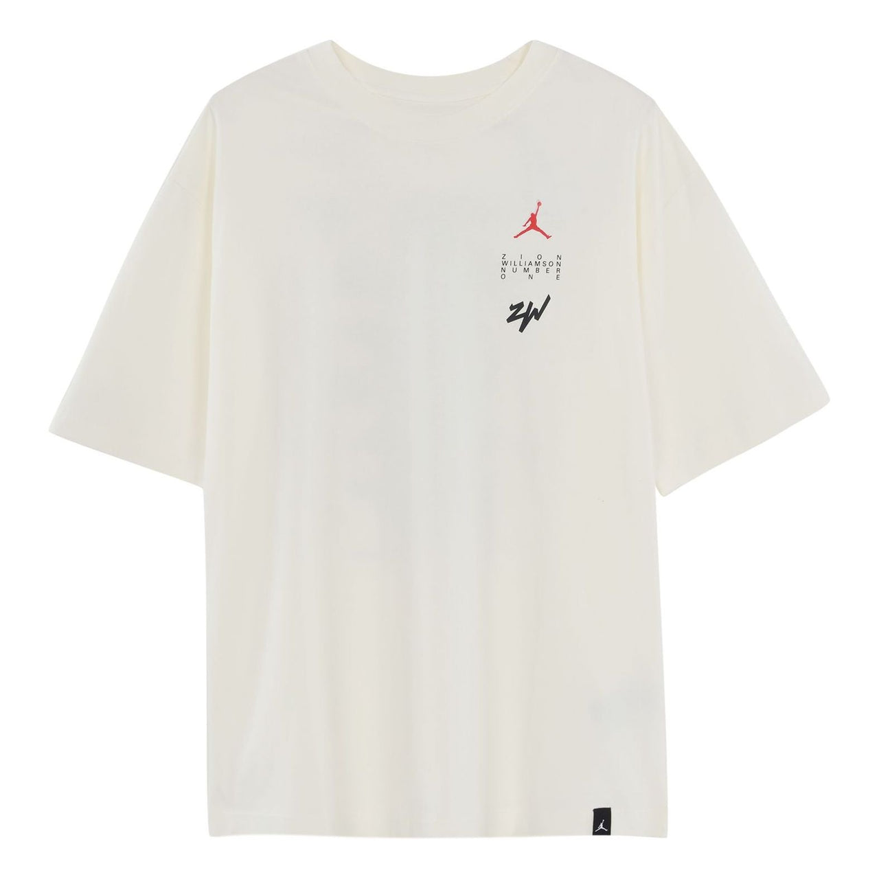 Men's Air Jordan Alphabet Logo Printing Pullover Short Sleeve White T-Shirt DV2451-133