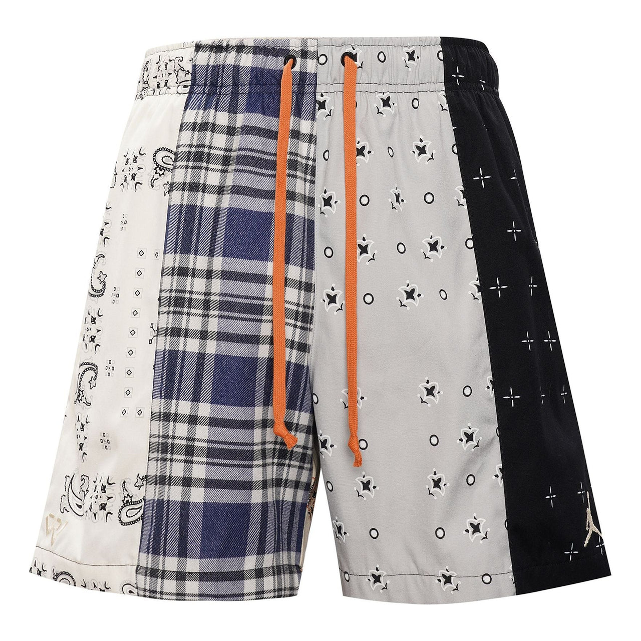 Air Jordan SS22 cashew Plaid Pattern Contrasting Colors Full Print Casual Sports Shorts Multicolor DO2508-133