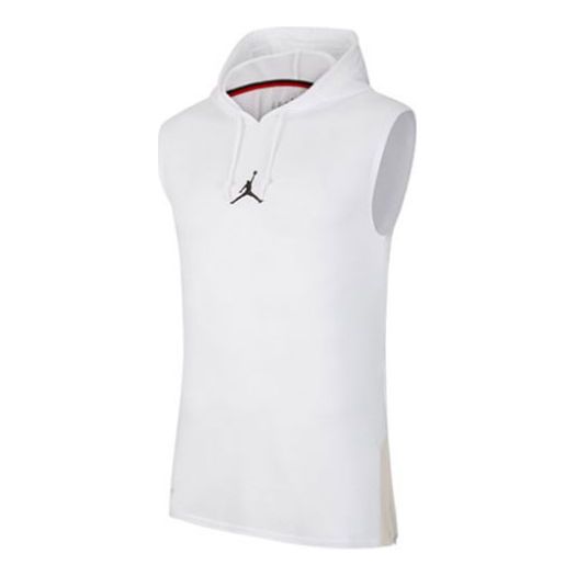 Air Jordan Air Dri-Fit Back Alphabet Printing hooded Vest White CW0373-100