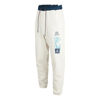 Air Jordan Essentials Mountainside Casual Sports Lacing Printing Long Pants 'White' DC9721-141