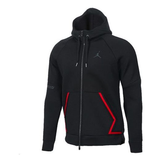 Air Jordan Athleisure Casual Sports Hooded Jacket Black 939941-010