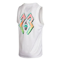 Air Jordan Causual Ventilate Basketball Sports Sleeveness Vest Men's White CZ4860-100