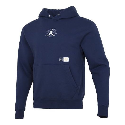 Men's Air Jordan CNY New Year's Edition Embroidered Logo Sports Pullover Navy Blue DO4083-410