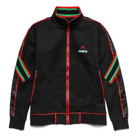 Men's Air Jordan why not? x FACETASM Crossover Stripe Printing Stand Collar Jacket Asia Edition Black DC4639-010