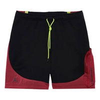 Men's Air Jordan Contrasting Colors Drawstring Lacing Straight Shorts Black DJ0234-010