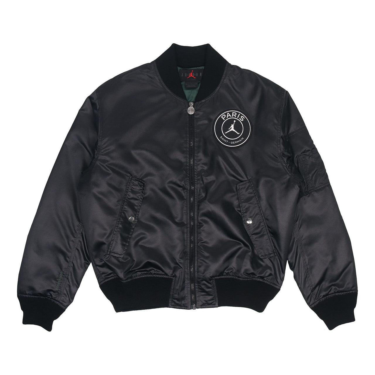 Men's Air Jordan Paris Saint-Germain MA-1 Casual Sports Alphabet Solid Color Padded Clothes Black DB6493-010