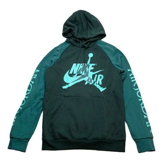 Air Jordan Fleece Lined Pullover Black Green BV6011-303