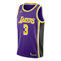 Air Jordan NBA SW Fan Edition 2020-21 Season Los Angeles Lakers Anthony Davis No. 3 Purple Gold Color CV9481-511