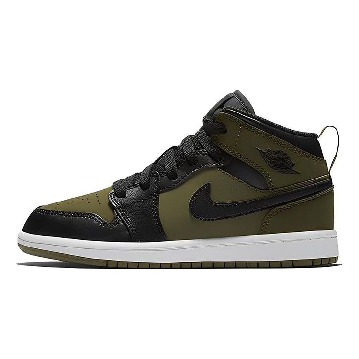 (PS) Air Jordan 1 Mid 'Olive Canvas' 640734-301