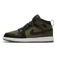 (PS) Air Jordan 1 Mid 'Olive Canvas' 640734-301