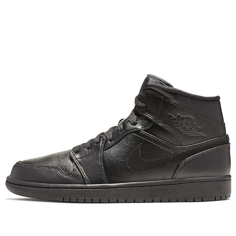 Air Jordan 1 Mid 'All Black' 554724-090