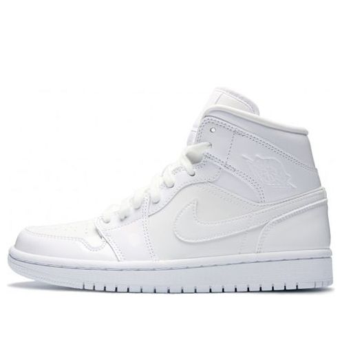 (WMNS) Air Jordan 1 Mid Patent 'Triple White' BQ6472-111