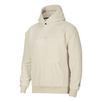 Air Jordan Solid Color Embroidered Hooded Long Sleeves Hoodie Men's Khaki DV1572-206