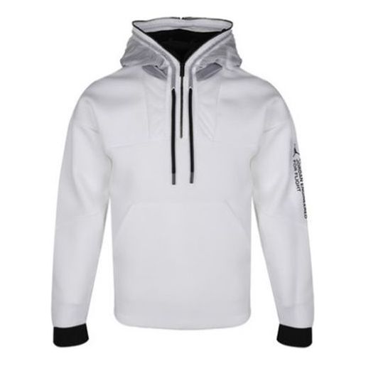 Air Jordan Half Zipper Sports Pullover White AT9780-100