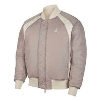 Men's Air Jordan Essentials Ma-1 Reversible Aviator Woven logo Padded Clothes Lime Grey Jacket DA9797-104