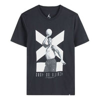 Air Jordan 11 Printing Sports T-Shirt 'Black White' 916047-010