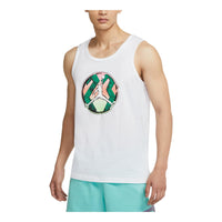 Men's Air Jordan SS22 Logo Pattern Printing Sports Vest White DQ5878-100