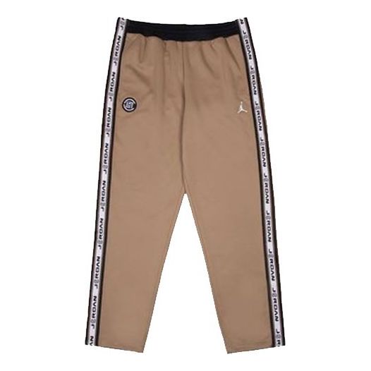 Air Jordan x CLOT Crossover Tricot Pant Straight Sports Pants US Edition Brown AR8403-213