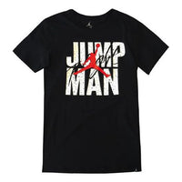 Air Jordan Alphabet Pattern Loose Round Neck Short Sleeve Black AH3936-010