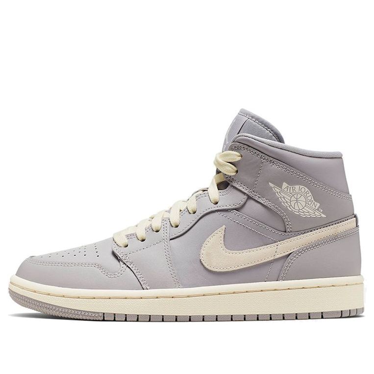 (WMNS) Air Jordan 1 Mid 'Grey Light Bone' CD7240-002