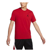 Air Jordan Jumpman Logo Embroidered Knit Sports Short Sleeve Red DA6800-687