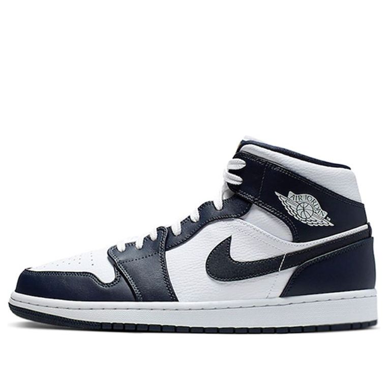 Air Jordan 1 Mid 'Obsidian White' 554724-174