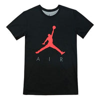 Air Jordan Jumpman LOGO Sports TEE Men Black/Red AV8451-010