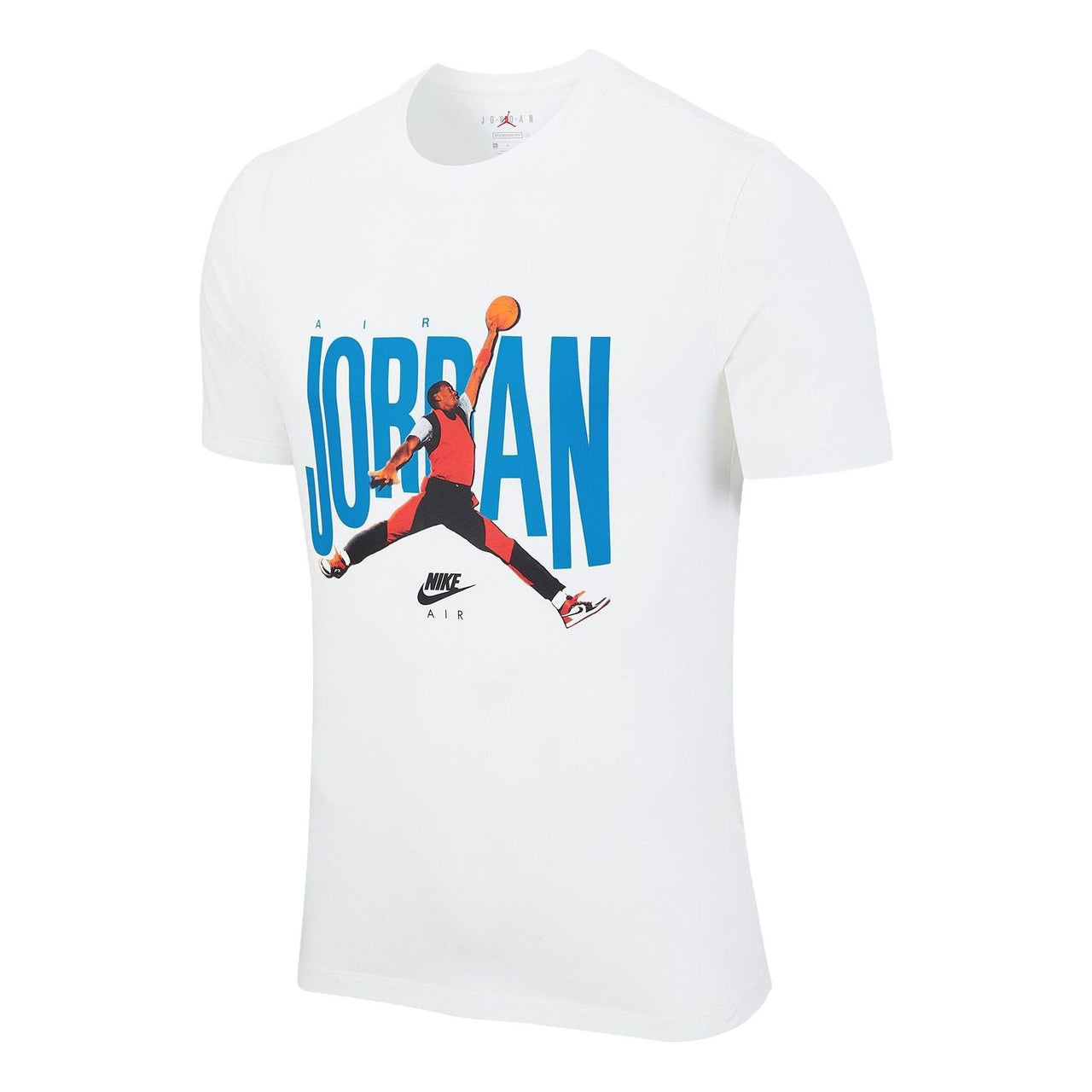 Air Jordan Jumpman Logo Printing Knit Round Collar Male White DH9519-100