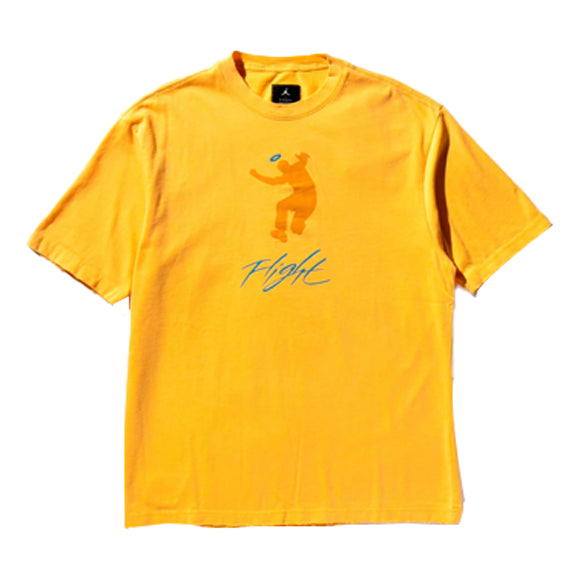 Air Jordan x Union Crossover Solid Color Character Alphabet Printing Round Neck Short Sleeve Asia Edition Yellow DM2840-771