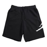 Air Jordan Jumpman Large Logo Printing Sports Knit Shorts Black AQ3116-010