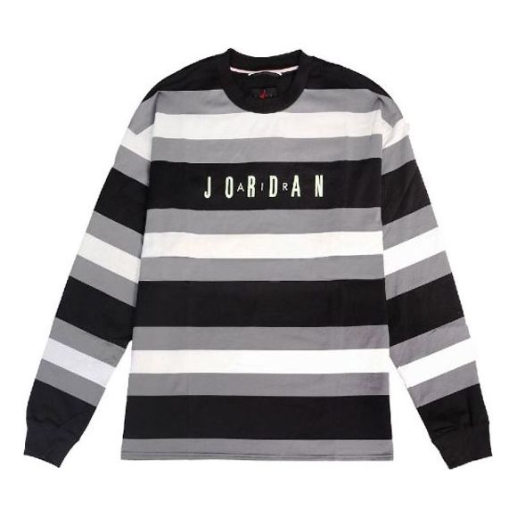 Air Jordan MENS Sport DNA Striped Long Sleeve Black CV1143-010