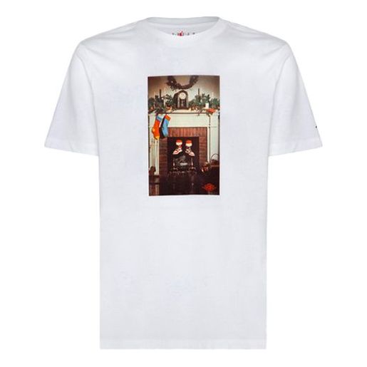 Air Jordan Chimney Tee Printing Short Sleeve US Edition White CI1327-100