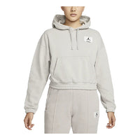 (WMNS) Air Jordan Casual Sports Knit Loose hoodie Short Mineral 'Grey DD6999-012