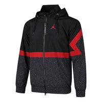 Air Jordan Sports Windproof Hooded Jacket Black Red CZ2495-010