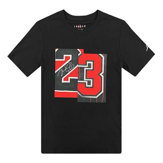 Air Jordan Basketball Sports Round Neck logo Short Sleeve Black CZ2349-010