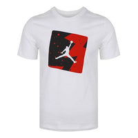 Air Jordan Poolside Chest Printing Short Sleeve White CJ6245-100