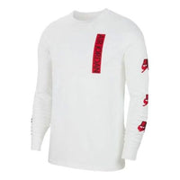 Air Jordan Long Sleeves T-Shirt 'White Red' CN3504-100