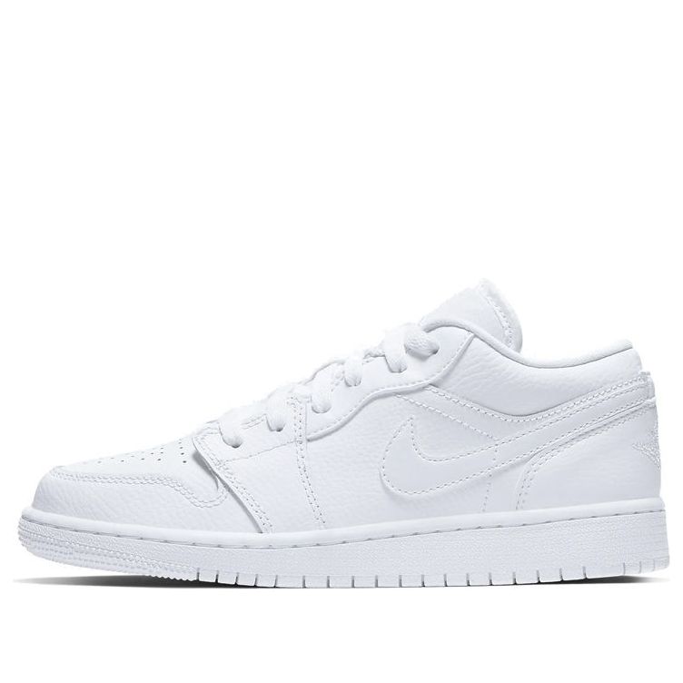 (GS) Air Jordan 1 Low 'Triple White Logo' 553560-126