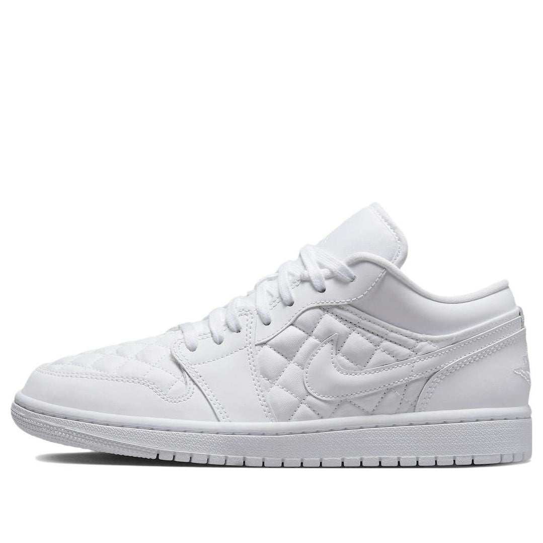 (WMNS) Air Jordan 1 Low 'Triple White Quilted' DB6480-100