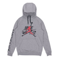 Air Jordan Alphabet Logo Pullover Hooded Fleece Gray DH9505-091