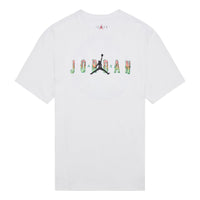 Air Jordan DNA Printing Alphabet Large Logo Short Sleeve White DQ5884-100