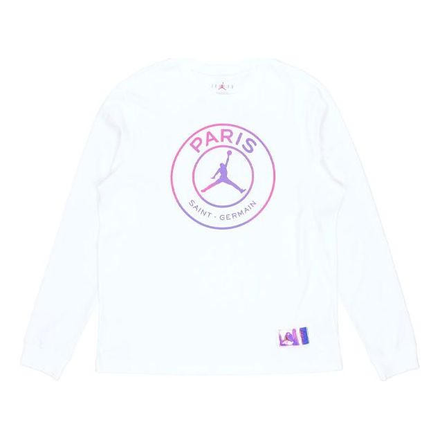 Air Jordan MENS Paris Saint-Germain Casual Sports Crew Neck Long Sleeve White CZ0794-100