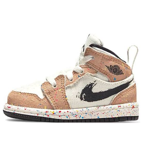 (TD) Air Jordan 1 Mid SE 'Brushstroke Paint Splatter' DA8012-100