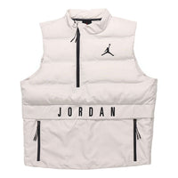 Air Jordan 23 Tech Half Zipper Athleisure Casual Sports vest Creamy White 926478-072