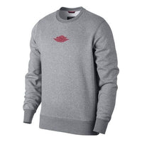 Air Jordan Round Neck Pullover Long Sleeves Gray 883985-091