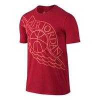 Air Jordan Logo Athleisure Casual Sports Short Sleeve 'Red' 748552-687