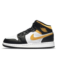 (GS) Air Jordan 1 Mid 'Black University Gold' 554725-177