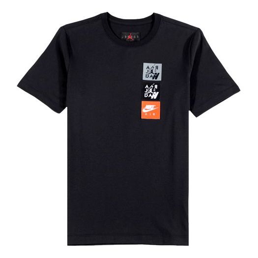 Air Jordan 4Legacy Woven Labels s T-Shirt 'Black' CI9876-010